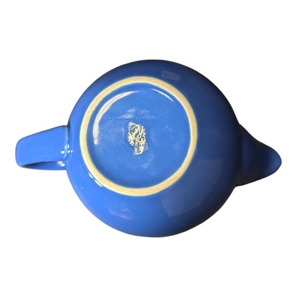 HuesNBrews Blue Ceramic Teapot With Stainless Steel Infuser & Lid 2 Cup - Picture 8 of 13